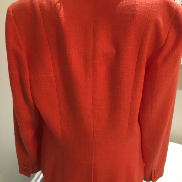 Dana Buchman bright coral Linen blend jacket - Picture 5 of 6